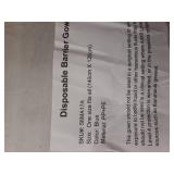 Box Of Disposable Barrier Gowns, 140cm x 120cm., Blue