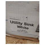 MUSTEE 11 17 in W x 20 in L x 9 1/2 in H, Counter Top, Fiberglass, Utility Sink