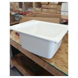 MUSTEE 11 17 in W x 20 in L x 9 1/2 in H, Counter Top, Fiberglass, Utility Sink