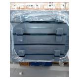 Plano 36"W x 18"D x 74"H 5 Shelf Heavy Duty Plastic Garage Shelving Unit, Dark Grey, 750 lb Capacity