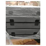 Plano 36"W x 18"D x 74"H 5 Shelf Heavy Duty Plastic Garage Shelving Unit, Dark Grey, 750 lb Capacity