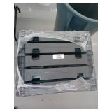 Plano 36"W x 18"D x 74"H 5 Shelf Heavy Duty Plastic Garage Shelving Unit, Dark Grey, 750 lb Capacity