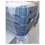 Plano 36"W x 18"D x 74"H 5 Shelf Heavy Duty Plastic Garage Shelving Unit, Dark Grey, 750 lb Capacity