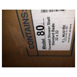 MUSTEE 80 Free Standing Shower Stall 74-3/4"x32
