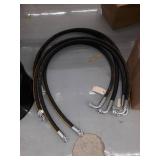 John Deere Parker ToughCover Hydraulic Hose. 3/8" Diameter. 50" 3000 PSI W/90 45, 4 Hoses