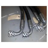 John Deere Parker ToughCover Hydraulic Hose. 3/8" Diameter. 50" 3000 PSI W/90 45, 4 Hoses