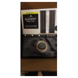 Domino Blackout Grommet Top Panels 42 by 63 Color IRON