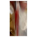 Set of 4 Metal Plates Santas Suit RED