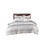 Nea Cotton Printed Duvet Cover Set with Trims by INK+IVY- Retail:$97.99