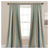 Lush Decor Julia Striped Room Darkening Window Curtain Panel Pair - 52"W x 84"L - 52"W x 84"L