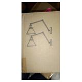 Modern Set of 2 Plug-in Adjustable Brushed Silver Swing Arm Wall Sconce for Bedroom- Retail:$129.99