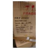 StyleCraft Clear Table Lamp - White Hardback Fabric Shade