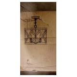 Modern Farmhouse 4 light Distressed solid wood drum geometric chandelier