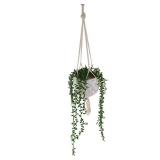 Artificial Plant STRING OF PEARLS MACRAME HANGING CERAMIC - ONE-SIZE