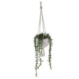 Artificial Plant STRING OF PEARLS MACRAME HANGING CERAMIC - ONE-SIZE