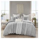 The Curated Nomad Clementina Cotton Printed Chenille Comforter Set - Retail:$119.49
