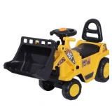 HOMCOM 3 in 1 Ride On Toy Bulldozer Digger Tractor Pulling Cart Pretend Play Construction Truck