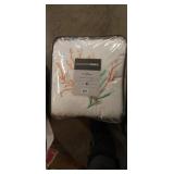 KING/CAL KING Madison Park Pacific Grove Coral Cotton 6 piece duvet cover set