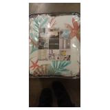 KING/CAL KING Madison Park Pacific Grove Coral Cotton 6 piece duvet cover set