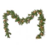 9-foot Cashmere Pine Pre-lit Artificial Christmas Garland by Christopher Knight Home - led - clear