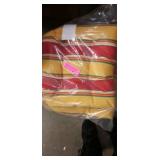 Set of 4 Blazing Needles 16 inch Indoor/Outdoor Multi color stripe seat cushions