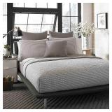 City Scene Leaves Mink Cotton Reversible Cotton 3-piece Quilt Set- Retail:$93.49