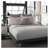 City Scene Leaves Mink Cotton Reversible Cotton 3-piece Quilt Set- Retail:$93.49