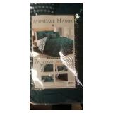 Avondale Manor Etta 7 Pc Queen Comforter Set Bedding TEAL/WHITE