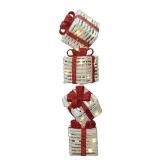National Tree PreLit 33" Sisal Gift Box Tower