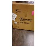 Outsunny Portable folding Sun Lounger Blue