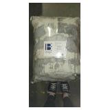 TWIN SIZE Watercourse Comforter GRAY/IVORY