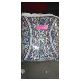 TWIN SIZE Asher Home Blue Medallion Quilt Set