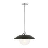 Matte Black/Clear Glass- Alvia Industrial Glam Pendant- Retail:$88.49