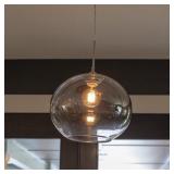 Soares 1 Light Glass Globe Pendant - smoky ombre- Retail:$108.66