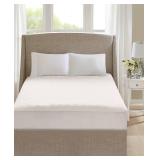 Cotton White Deep Pocket Heated Mattress Pad by Beautyrest- Retail:$166.49