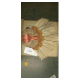 Transpac Foam 14 inch Brown Harvest Plume Turkey