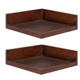 Later and Laurel Levie Floating Corner Wood Wall Shelf - 2 Piece