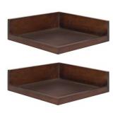Later and Laurel Levie Floating Corner Wood Wall Shelf - 2 Piece