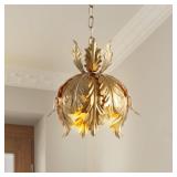 Anne 12" Adjustable Metal LED Pendant, Gold by JONATHAN Y- Retail:$88.49