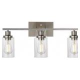 Modern 3-light Glass Bathroom Vanity Lights Sconces Up/ Down - L20.5" x W7.87" x H6.3"- Retail:$159.99