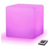 Modern Home LED Glowing Cube Box Stool