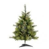 3.5 by 28 Cashmere Pine tree with 100 Multi color lights