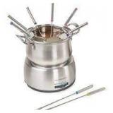 HomeCraft 8 cup Electric Fondue set Stainless steel Deluxe