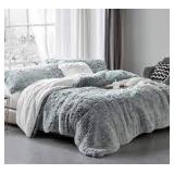 QUEEN SIZE Are you kidding Coma Inducer Gray Oversized Comforter Set