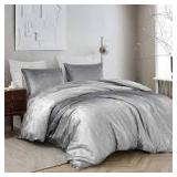 Queen- Coma Inducer Oversized Comforter - Ombre Velvet Crush - Gray (Shams not included)- Retail:$101.49 (COMFORTER ONLY)