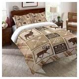 QUEEN SIZE laurel home rustic cabin comforter set