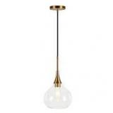 Ida Pendant Brass and clear glass pendant lamp