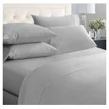 FULL SIZE Superior Egyptian Cotton Solid Sheet Set LIGHT GRAY