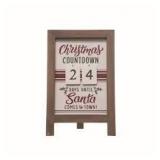 Transpac wood white Christmas countdown