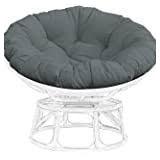 Blazing Needles 52 inch Microsuede Indoor Papasan Chair cushion GRAY (CUSHION ONLY)